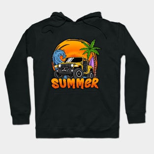 Jeep Wrangler Summer Holiday - Yellow Hoodie